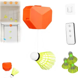 Badminton Rebound Trainer, Badminton Self Practice at Home, Badminton Single Trainer, Adjustable Portable Badminton Swing Trainer for Home, Court, Gym