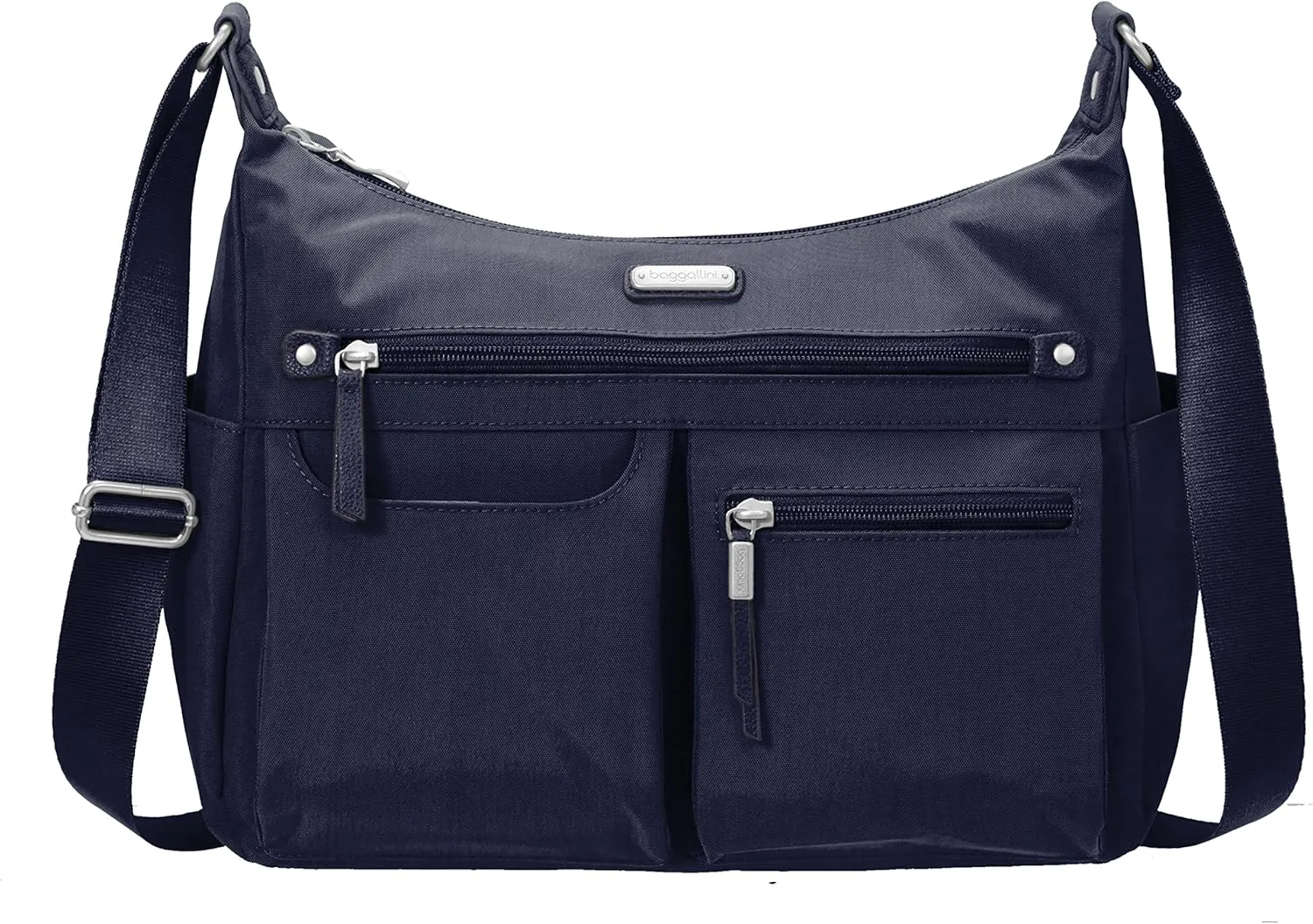Baggallini Anywhere Hobo Crossbody Women 13x9.5 Water-Resistant Travel Purse Handbag Shoulder Bag W/RFID Wristlet