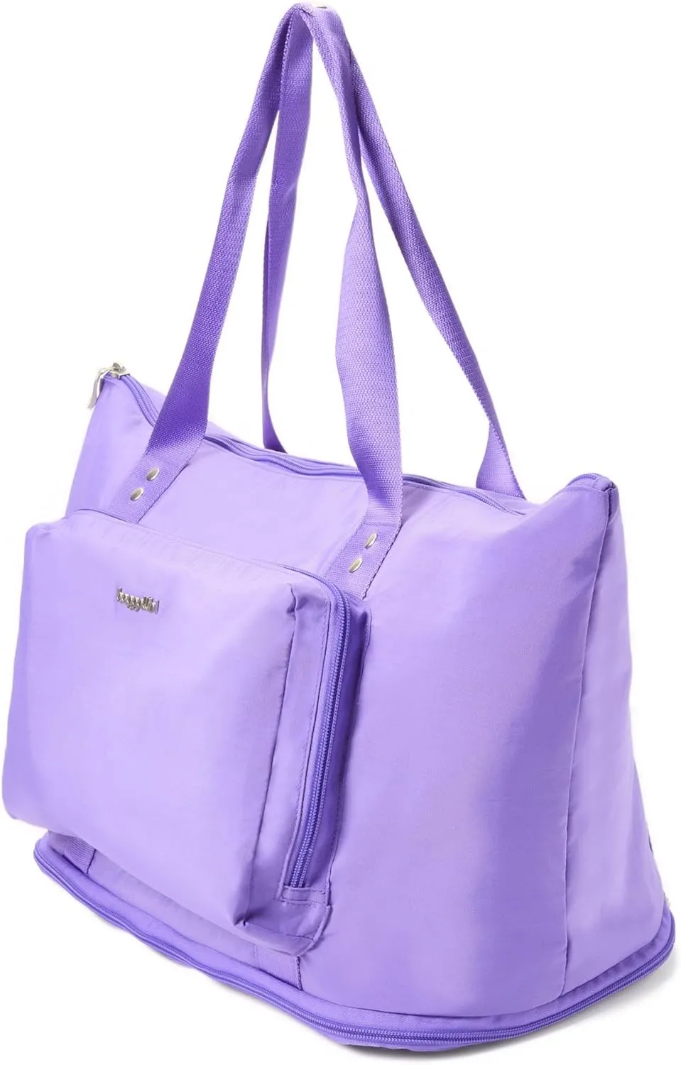 Baggallini Carryall Expandable Lightweight Travel Tote 22" Packable Folding Compact Nylon Washable Weekender w/Luggage Sleeve