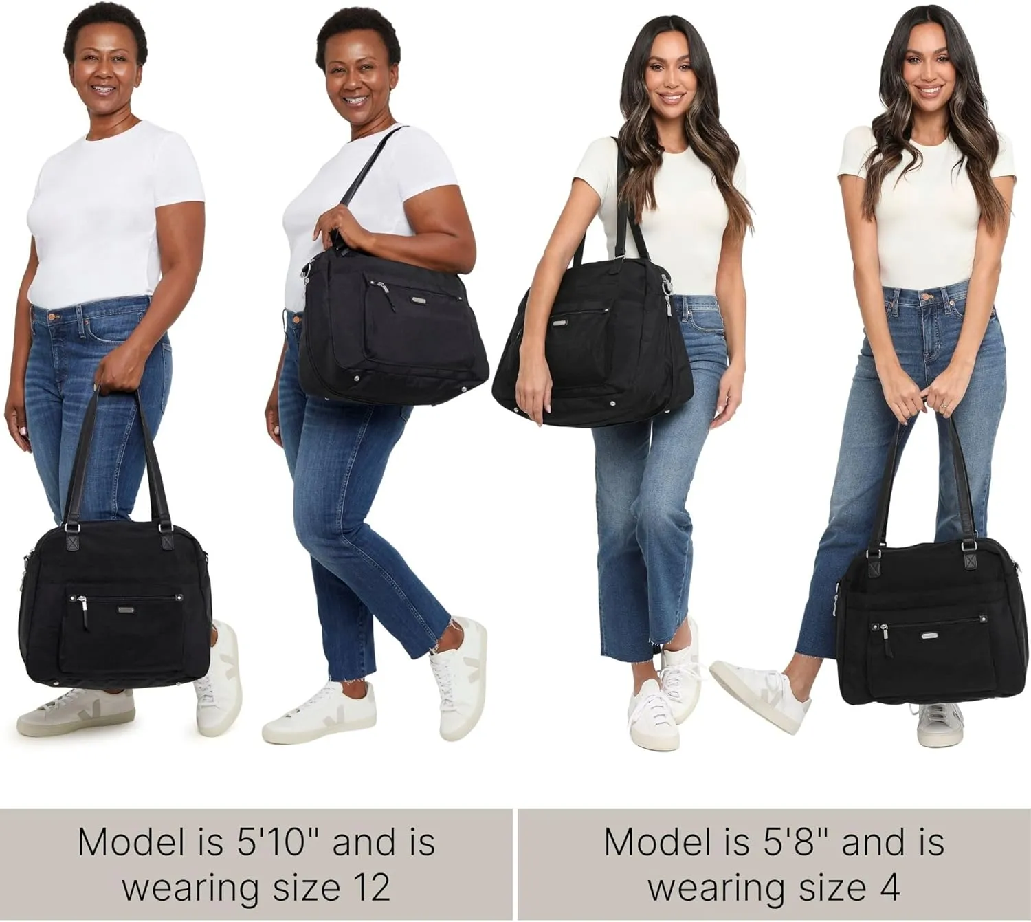 Baggallini Overnight Expandable Laptop Tote - Lightweight Travel Bag for Women