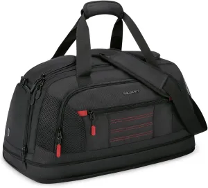 BAGSMART Gym Bag for Men, Expandable Lightweight Workout with Shoe Compartment & Wet Pocket, Water Resistant Weekender Bag, Black