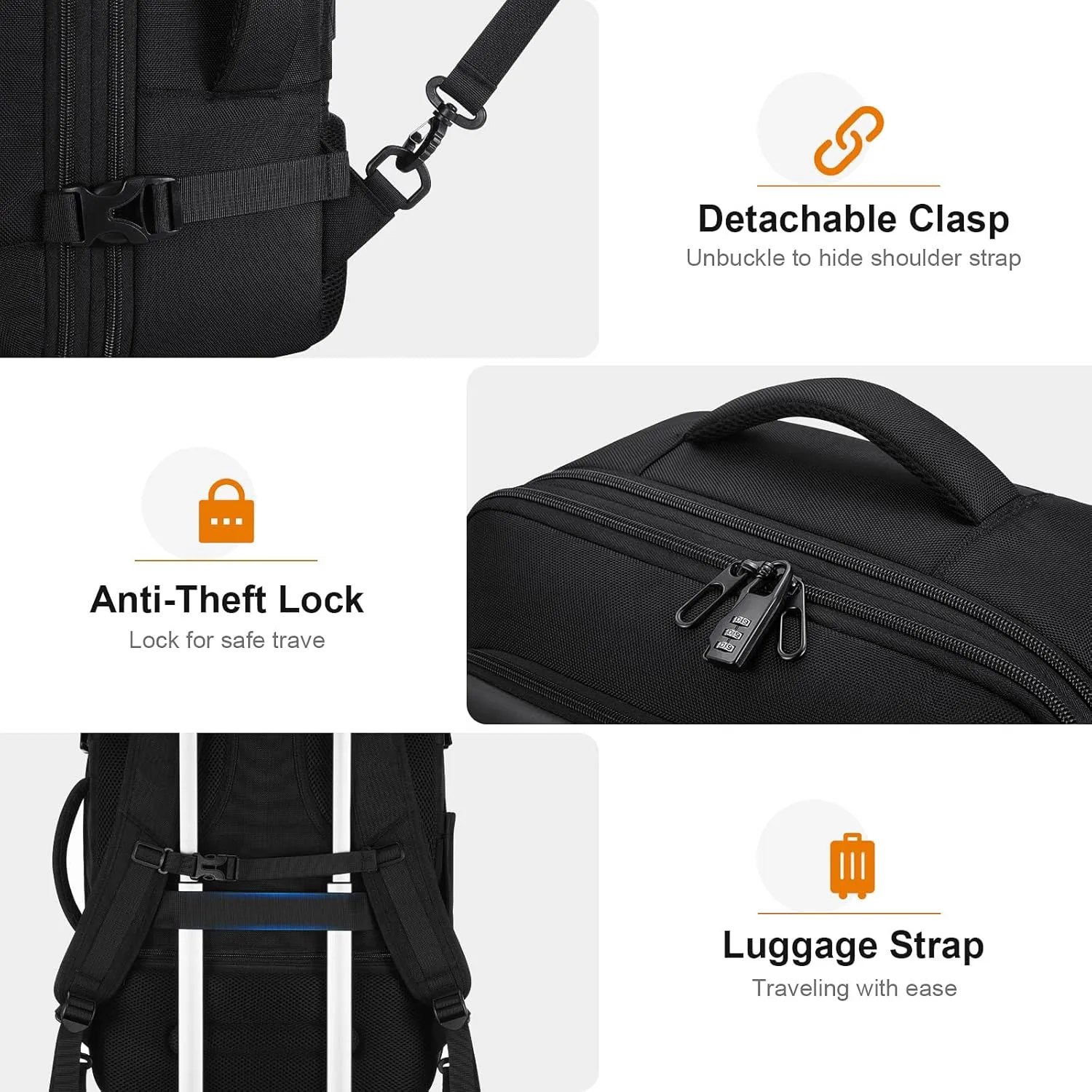 Bagsure Travel Backpack, 42L Carry on Luggage, Flight Approved Expandable Backpack, Laptop Backpack