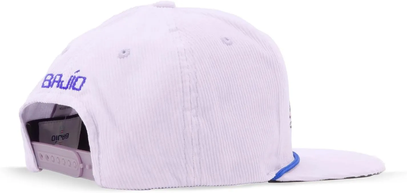 Bajío Flat Brim Fishing Hat – Marine Art Snapback Trucker Cap with Embroidered Ocean Design, Breathable and Coastal-Ready