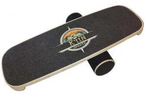Balance Board Trainer with adjustable stoppers – Core Exercise and Stability Training – Workout Equipment for Kids and Adults – Wooden Balance Board for Therapy, Surfing, Skate, Yoga, and Fitness