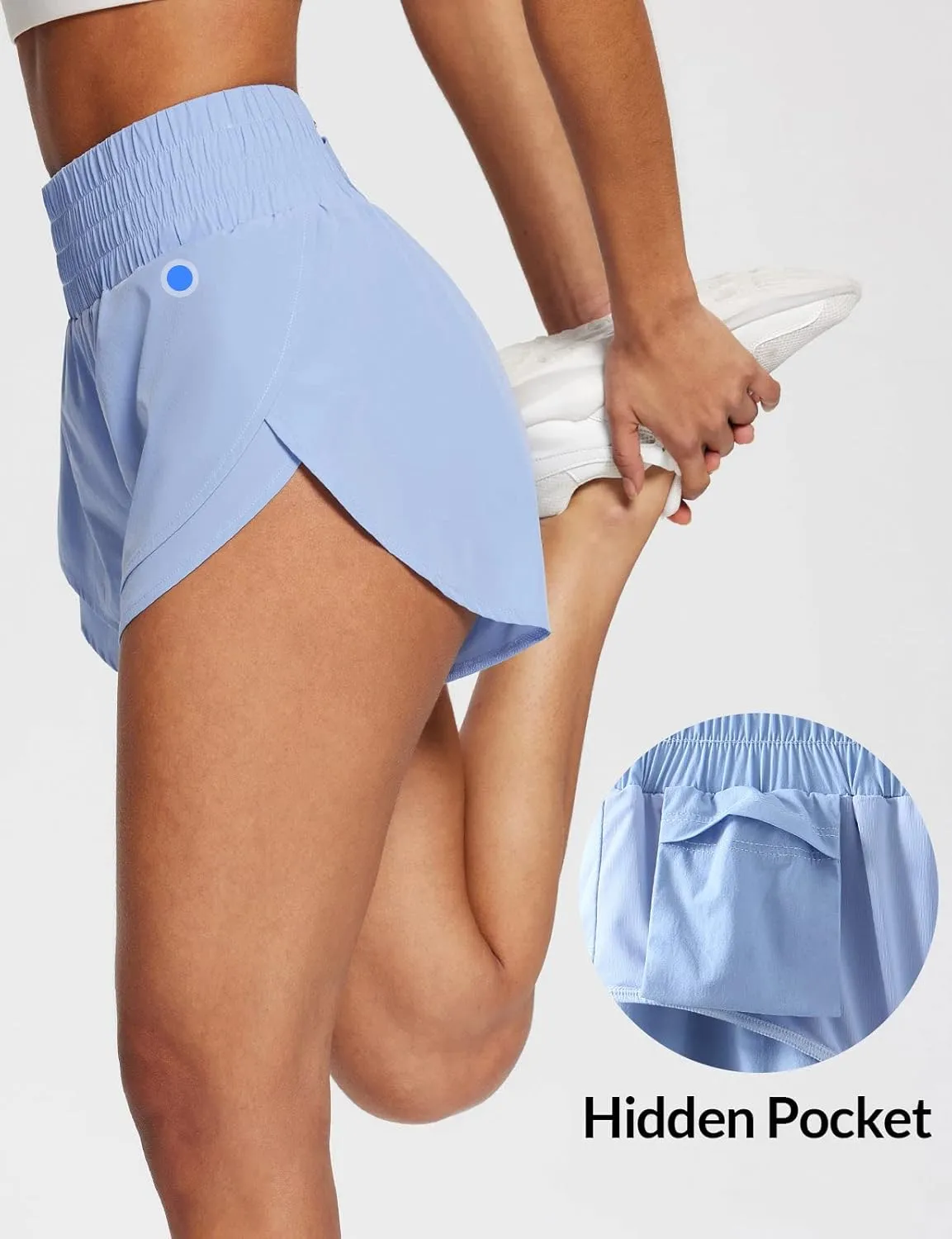 baleaf Women's 3" Workout Shorts High Waisted Athletic Running Shorts with Liner Sports Lightweight Quick Dry