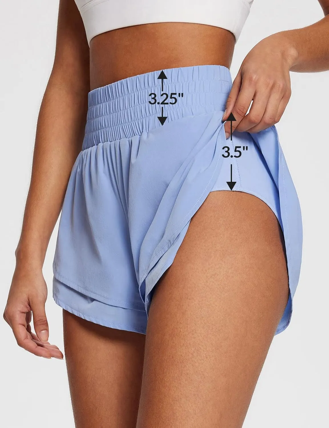 baleaf Women's 3" Workout Shorts High Waisted Athletic Running Shorts with Liner Sports Lightweight Quick Dry