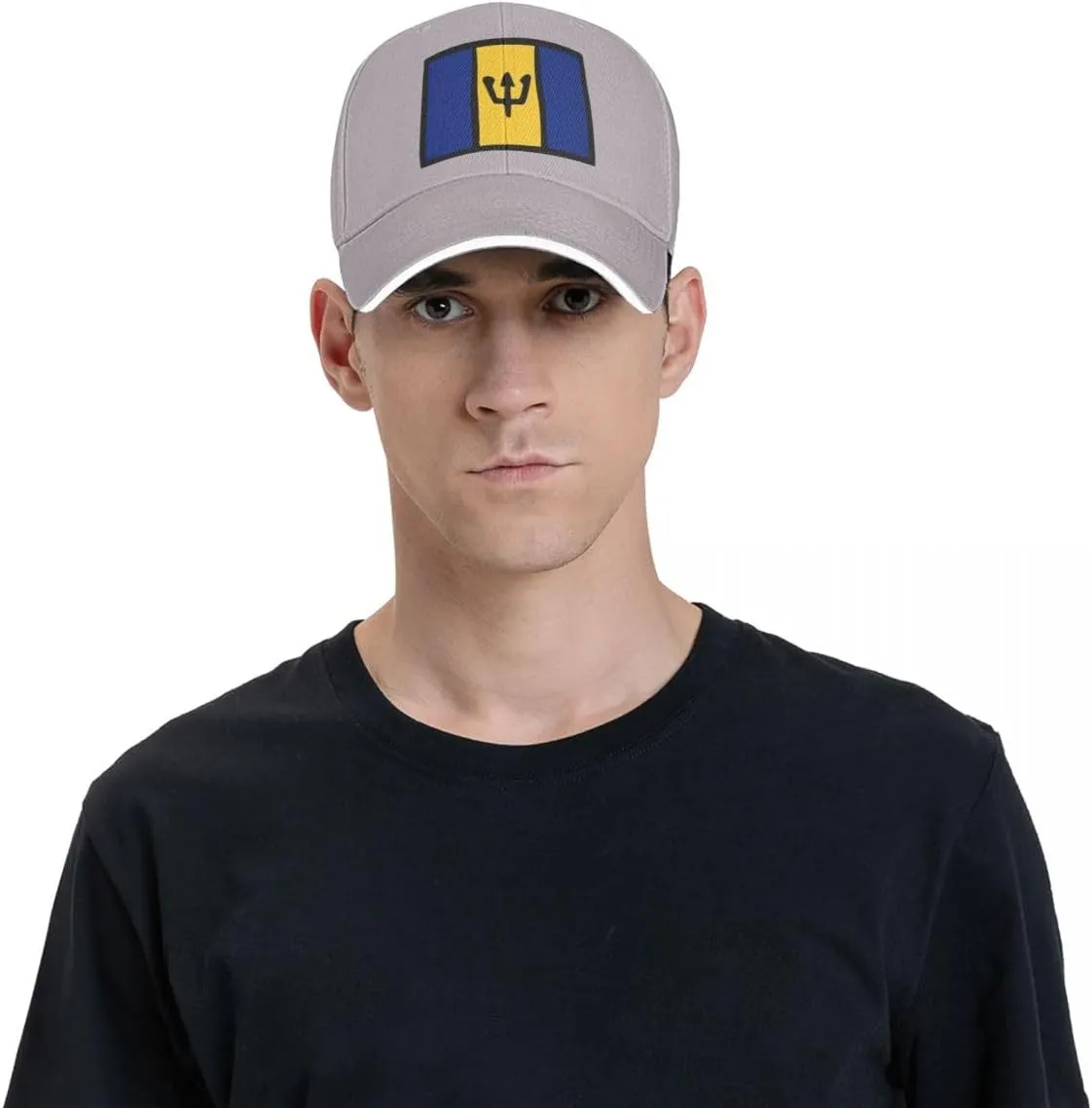 Barbados Flag Flat Pattern Casual Sandwich Baseball Cap-Adjustable Fit Four Seasons Breathable Lightweight Unisex Hat for Ou