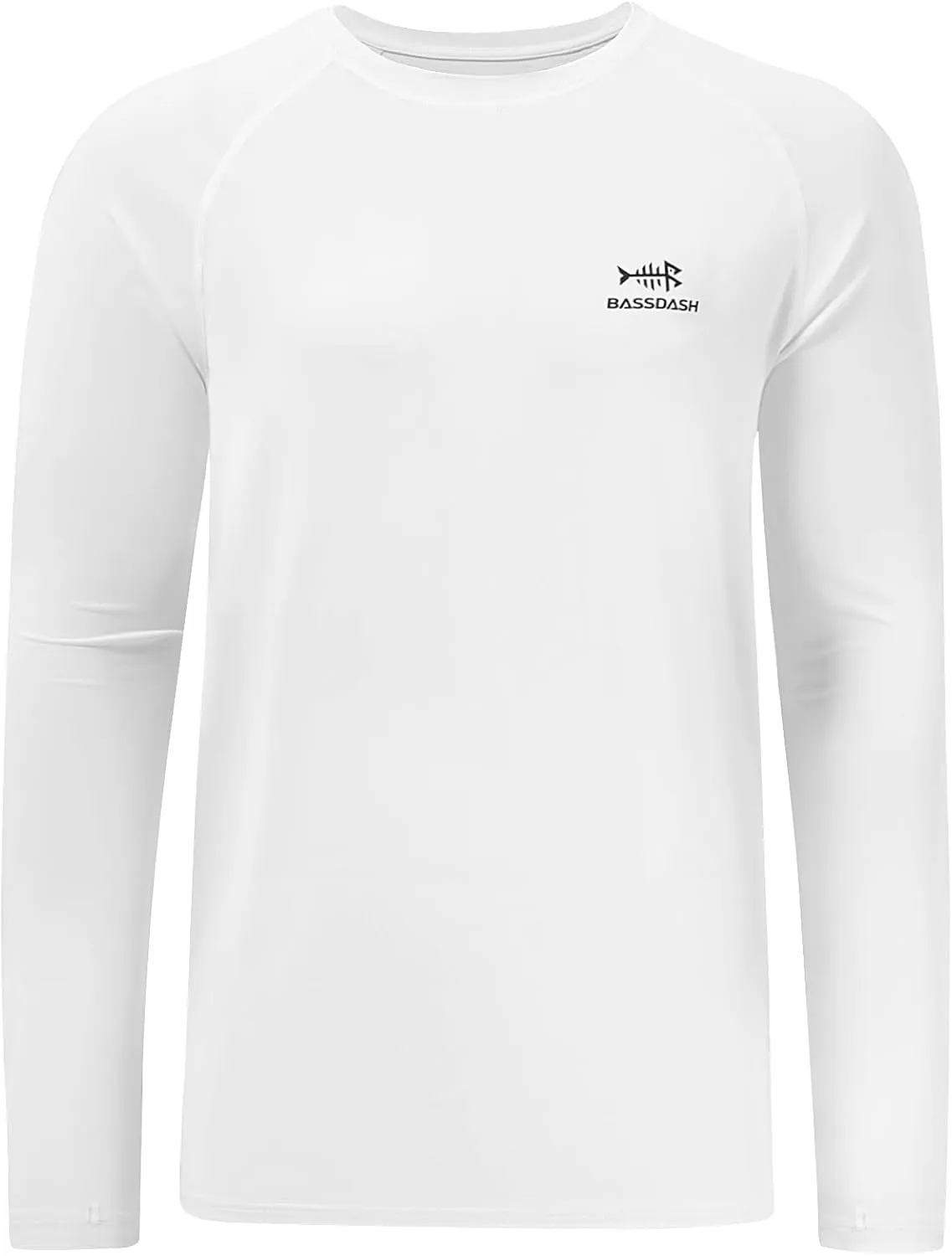 BASSDASH Men’s Fish Graphic UPF 50  Long Sleeve Fishing Shirts Sun Protection Breathable Moisture Wicking T-Shirt
