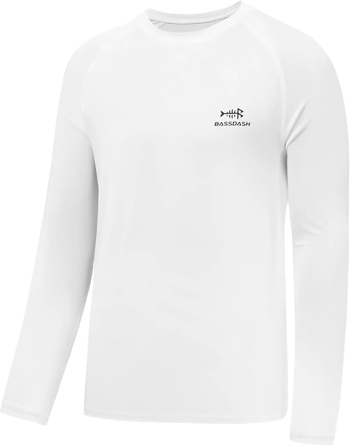 BASSDASH Men’s Fish Graphic UPF 50  Long Sleeve Fishing Shirts Sun Protection Breathable Moisture Wicking T-Shirt