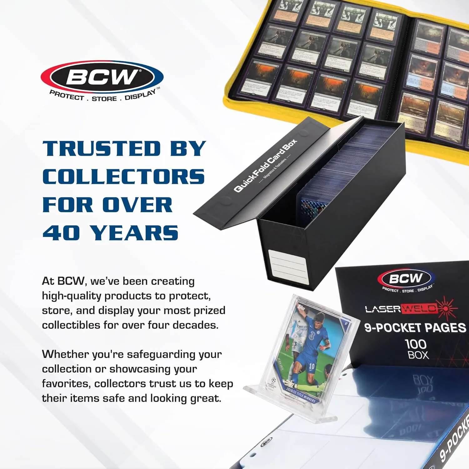 BCW Graded Card Slab Bumpers for BGS Slabs - Blue | 6-Pack Durable TPE Edge Protectors | Shields BGS-Standard Slabs from Scuffs, Chips & Impact Damage | Easy Fit & Non-Slip Grip for Trading Cards