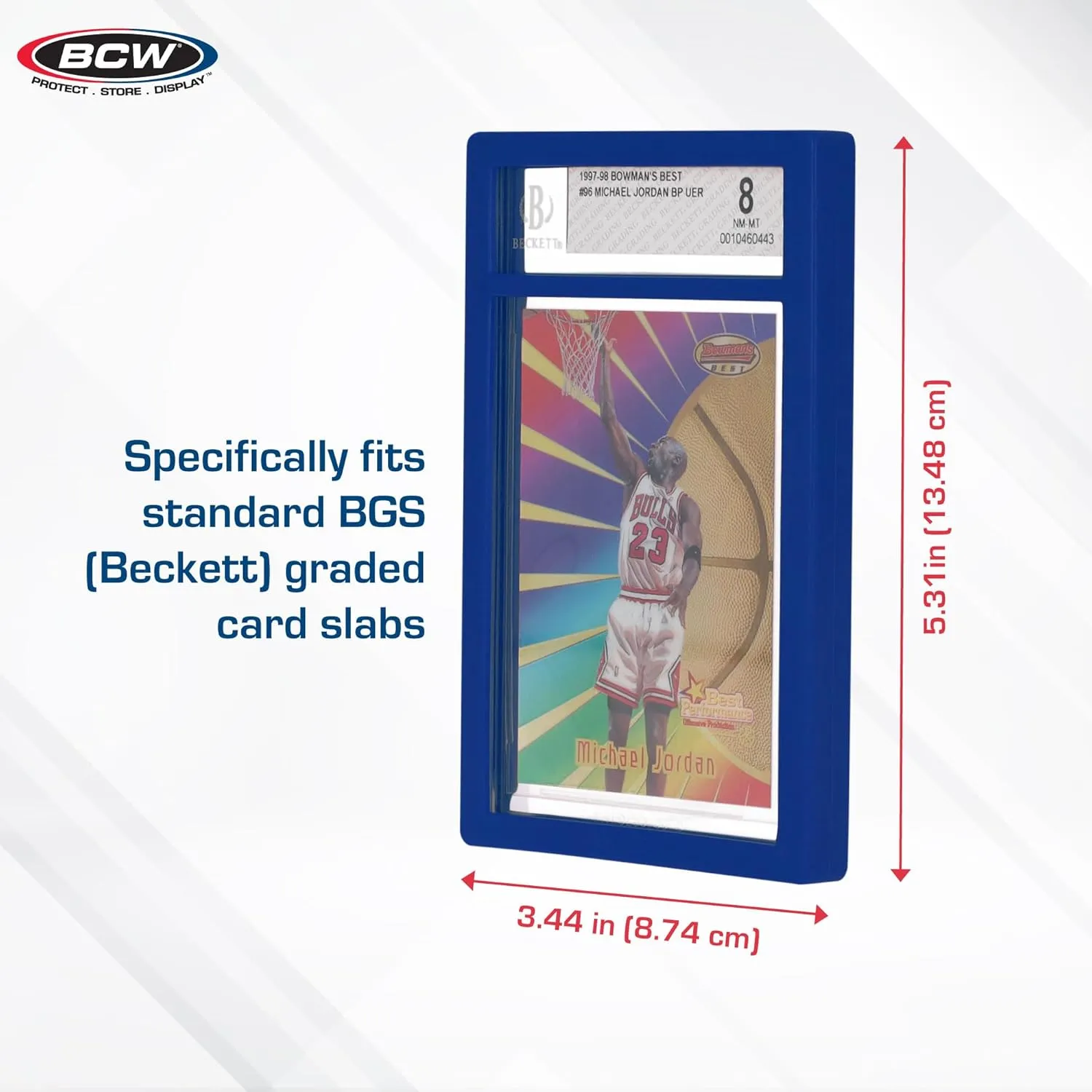 BCW Graded Card Slab Bumpers for BGS Slabs - Blue | 6-Pack Durable TPE Edge Protectors | Shields BGS-Standard Slabs from Scuffs, Chips & Impact Damage | Easy Fit & Non-Slip Grip for Trading Cards
