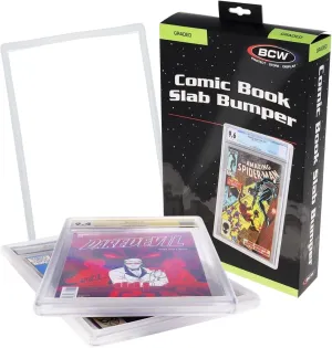 BCW Graded Comic Slab Bumpers | Translucent Comic Book Protectors | Fits Modern CGC Slabs | Durable TPE Comic Book Case | Anti-Scuff, Impact Guard for Comic Book Display | 3 Bumpers Per Pack