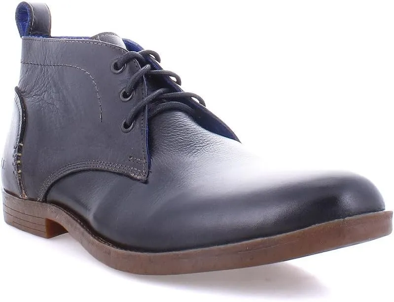 Bed Stu Men's Illiad Leather Chukka Boot, Black, 11.5