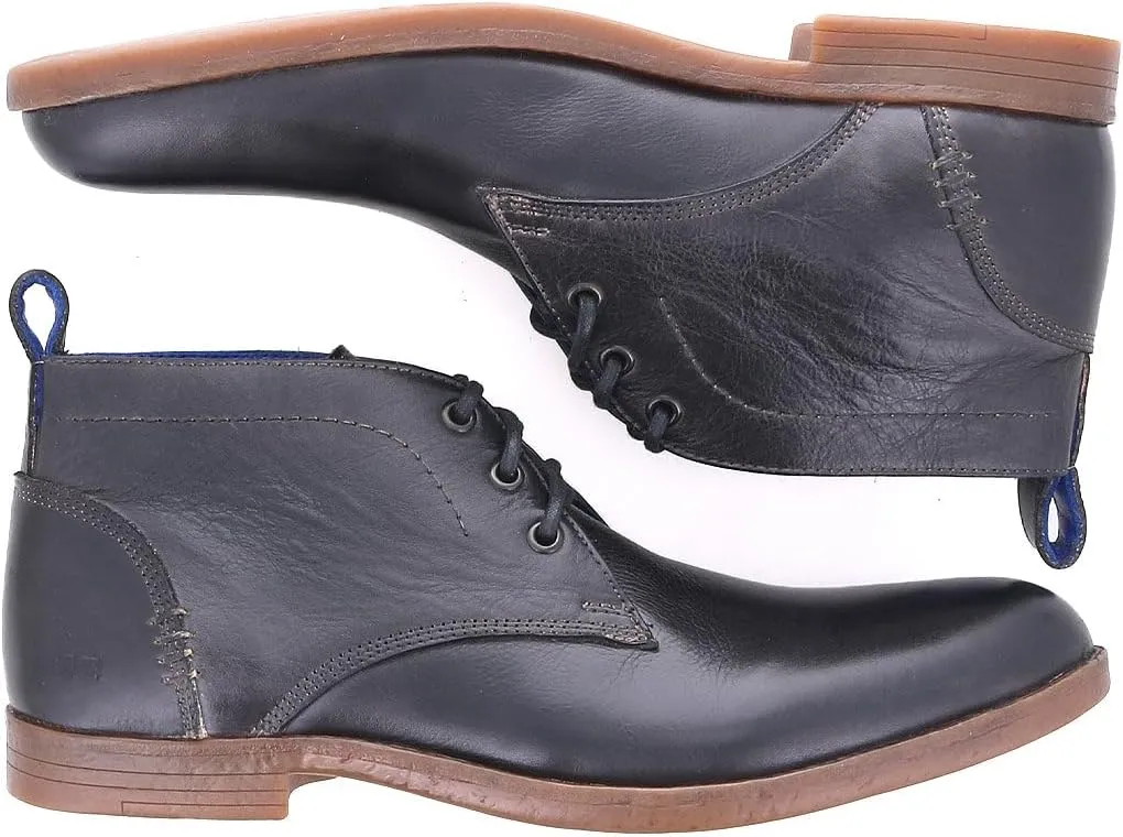 Bed Stu Men's Illiad Leather Chukka Boot, Black, 11.5
