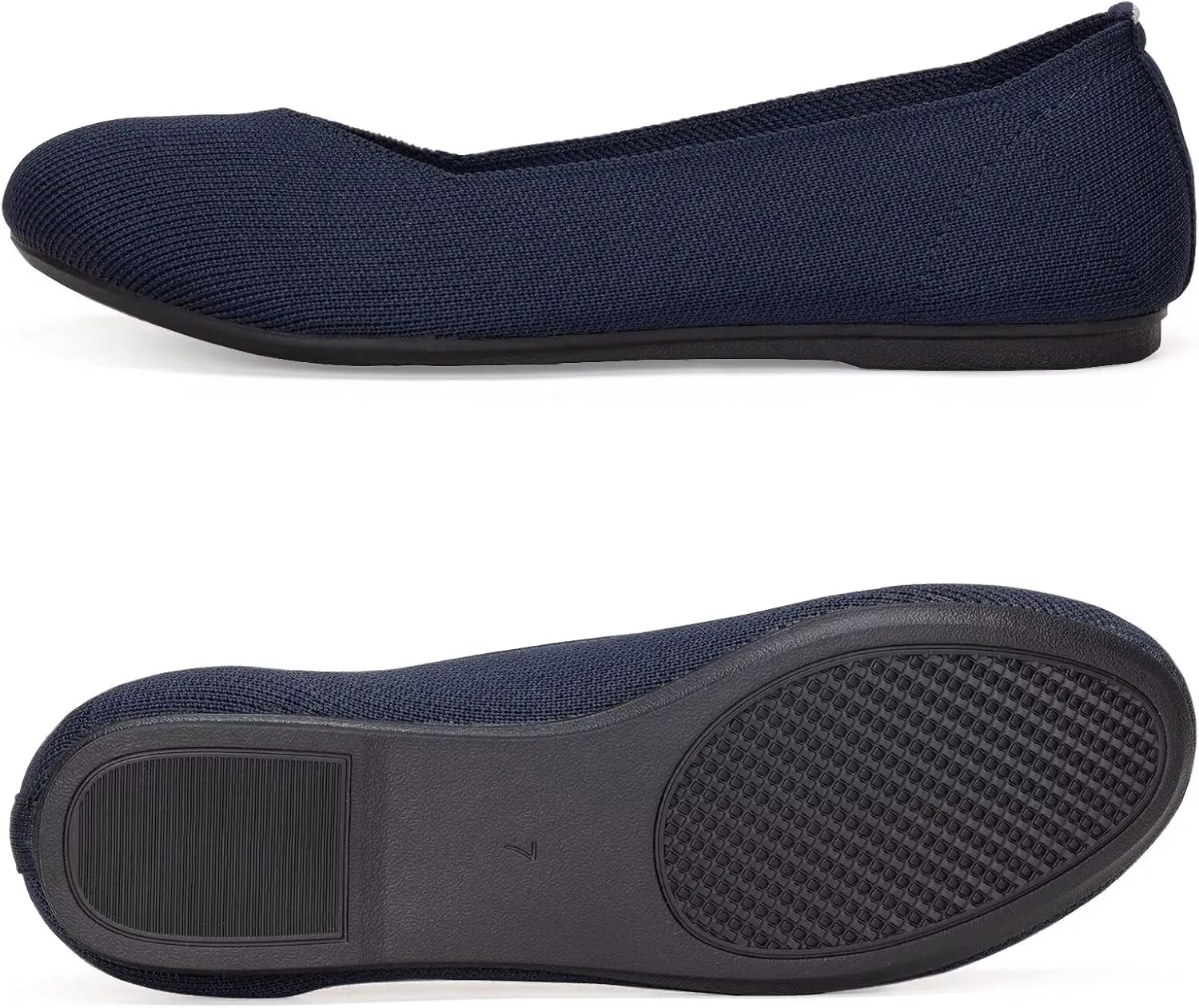 BEJINASH Ballet Flats for Women Soft Slip On Flat Shoes Knit Round Toe Work Flat Mesh Woman Walking Shoes Comfortable Casual