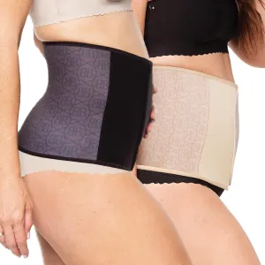 Belly Bandit Original Postpartum Belly Wrap off Bundle | C-Section Recovery Essentials & Postpartum Kit for Belly Support & Back Pain Relief | Nude & Black - Large