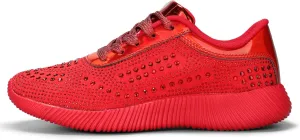 BELOS Women's Glitter Shoes Sparkly Lightweight Metallic Sequins Tennis Shoes Casual Retro Braided Walking Shoes