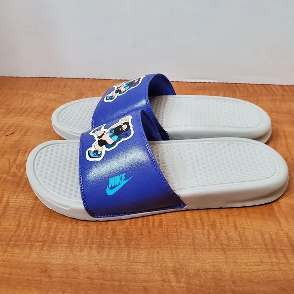 BENASSI JDI PRINT SLIDE 'HIKER CARTOON LIGHT BONE