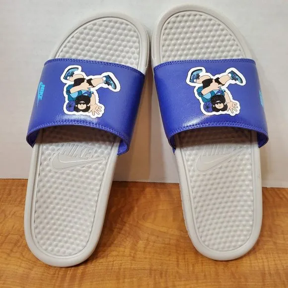 BENASSI JDI PRINT SLIDE 'HIKER CARTOON LIGHT BONE