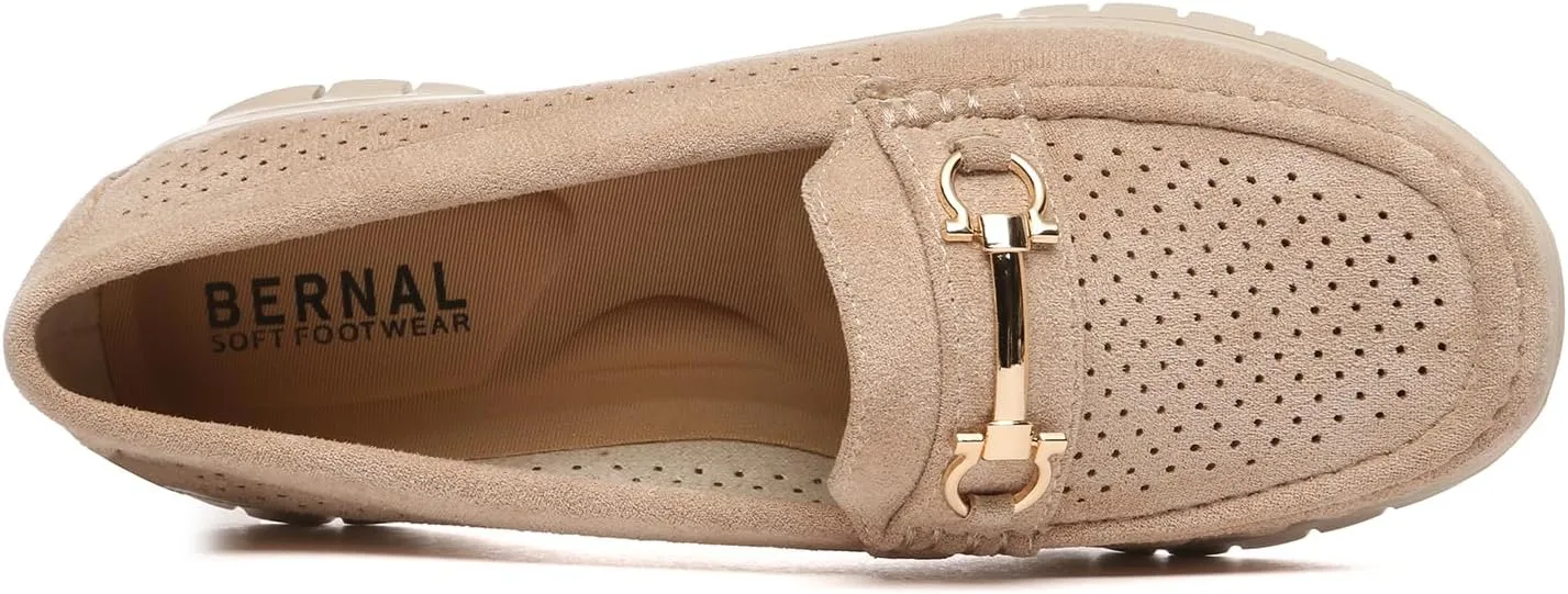Bernal Loafers for Women Casual Moccasins Women's Comfortable & Lightweight Breathable Slip on Flat Shoes