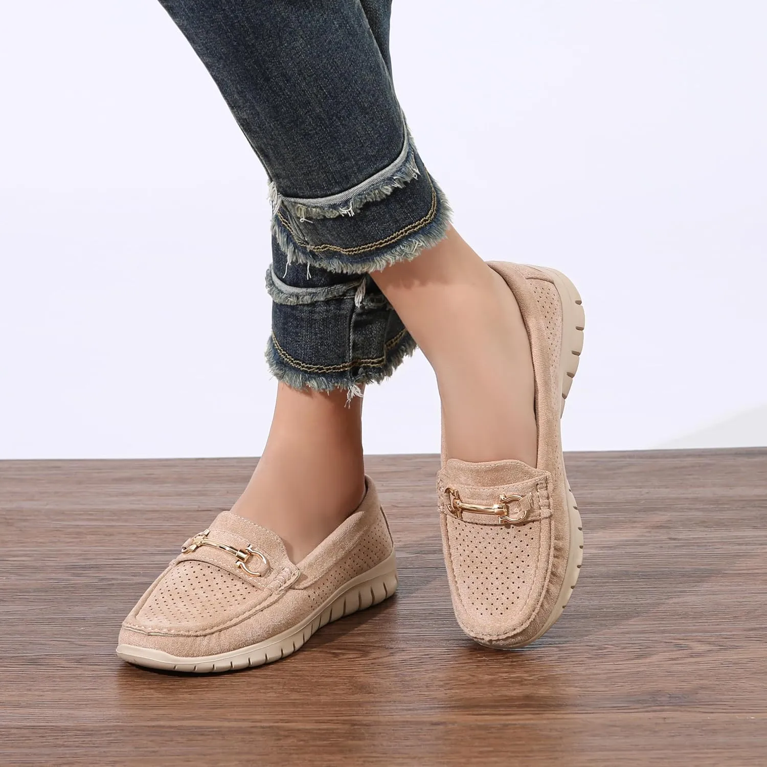 Bernal Loafers for Women Casual Moccasins Women's Comfortable & Lightweight Breathable Slip on Flat Shoes