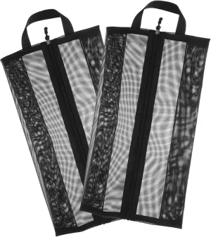 BESPORTBLE 2pcs Mesh Travel Shoe Bags Lightweight And Sturdy Shoe Organizer With Handle Shoe Pouch For Packing Shoes For Travel Gym And Outdoor Activities
