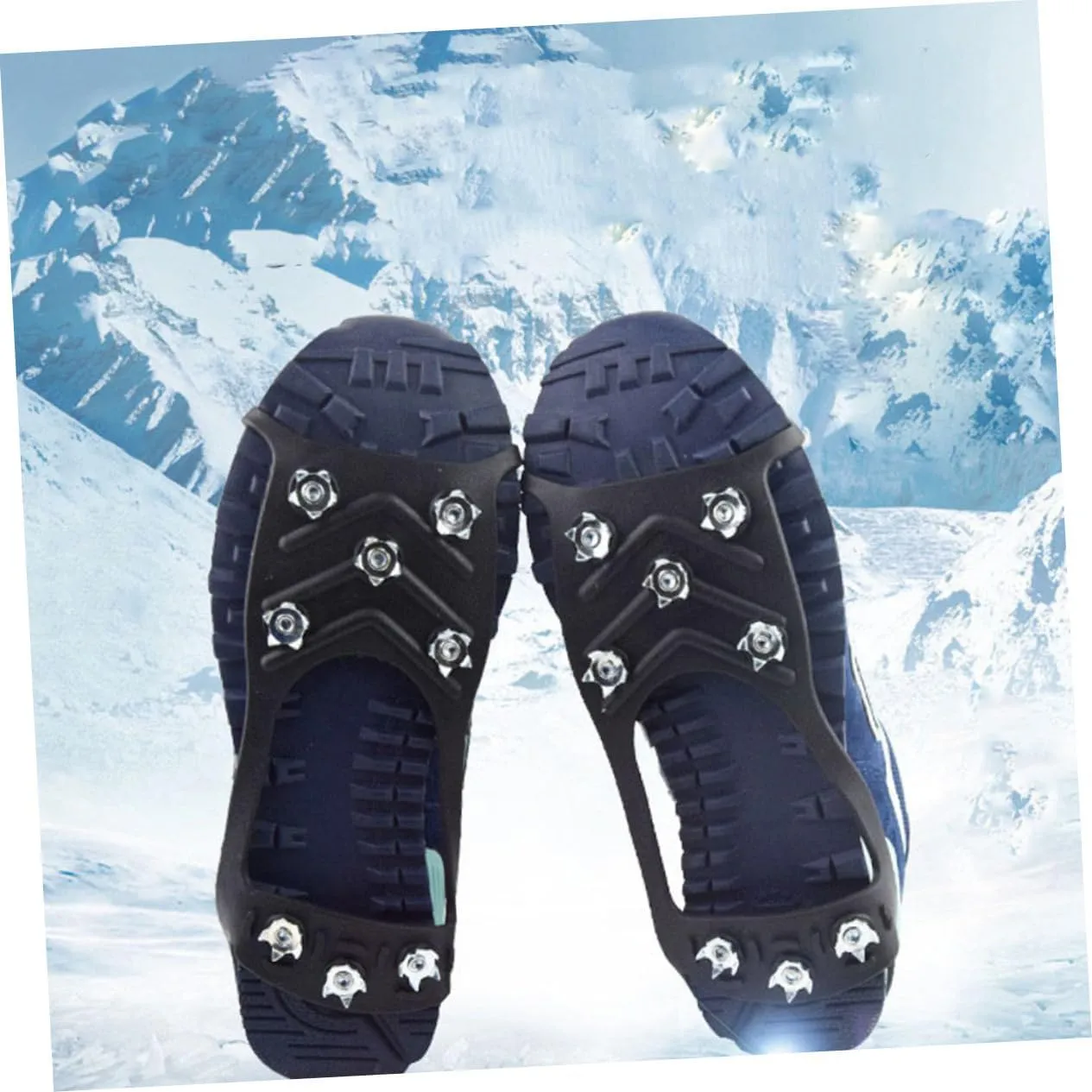 BESPORTBLE Anti-Slip Eight-Tooth Crampons Mountain Claw Shoe Grips Snowshoes Winter Anti-Slip Crampons Climbing