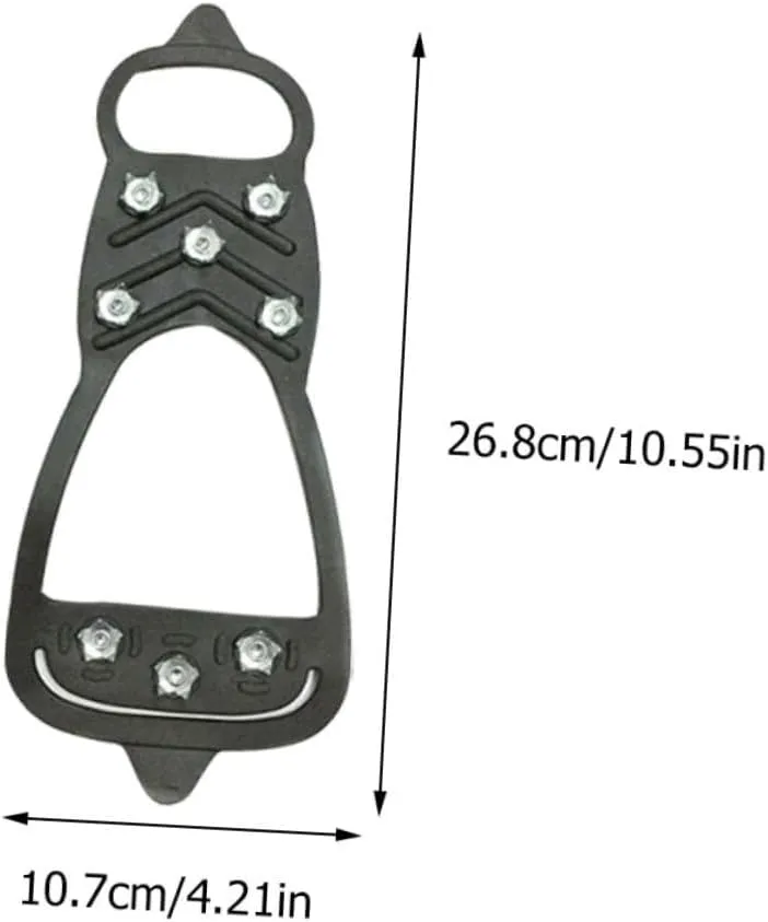 BESPORTBLE Anti-Slip Eight-Tooth Crampons Mountain Claw Shoe Grips Snowshoes Winter Anti-Slip Crampons Climbing