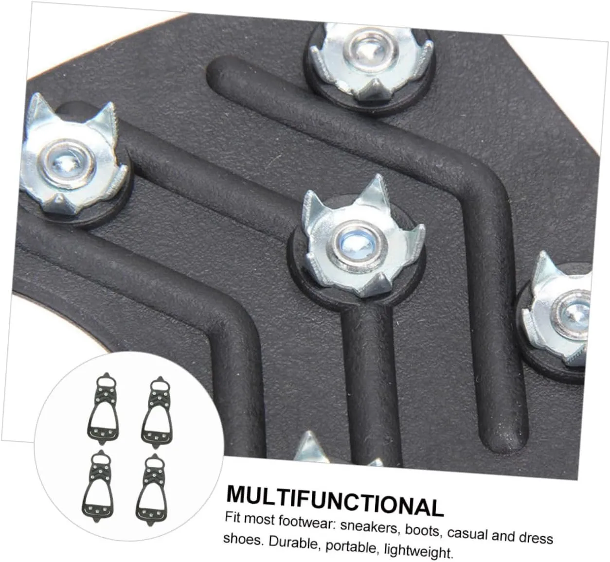 BESPORTBLE Anti-Slip Eight-Tooth Crampons Mountain Claw Shoe Grips Snowshoes Winter Anti-Slip Crampons Climbing
