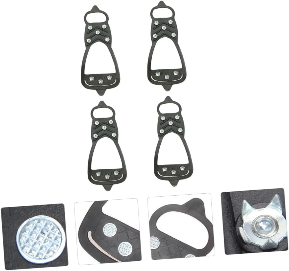 BESPORTBLE Anti-Slip Eight-Tooth Crampons Mountain Claw Shoe Grips Snowshoes Winter Anti-Slip Crampons Climbing