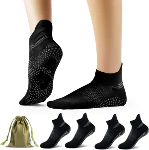 BKP Pilates Grip Socks,Yoga Socks for women,Non-slip Ballet Athletic Socks for Women Dance,Barre,Workout