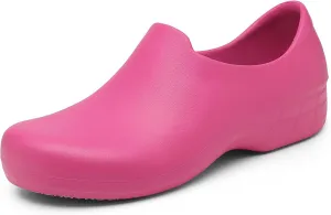 Black Garden Shoes for Women - Professional Oil Water Resistant Nursing Chef Shoes，Non-Slip Safety Working Shoes for Kitchen Garden Hospital