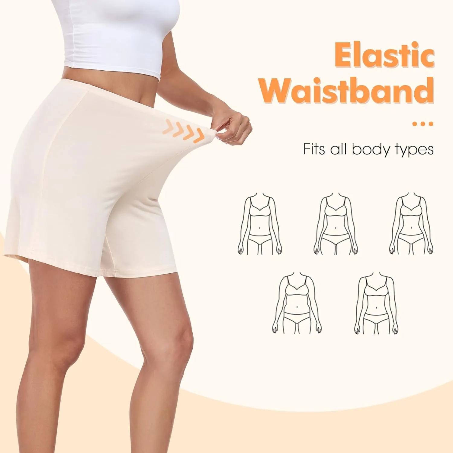 Bloomers Shorts for Women Pettipants for Under Dresses Flat Edge Culottes Slip Shorts