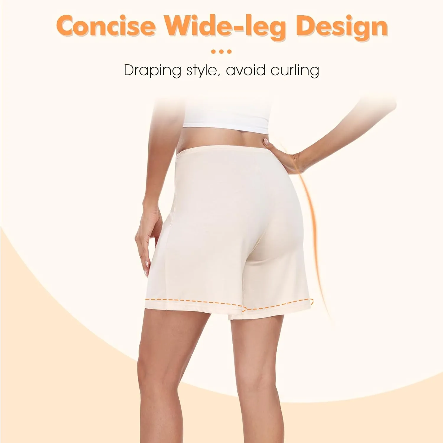 Bloomers Shorts for Women Pettipants for Under Dresses Flat Edge Culottes Slip Shorts