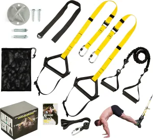 Bodyweight Resistance Trainer Kit, Home Gym Strength Training Straps Outdoor Fitness Training Set