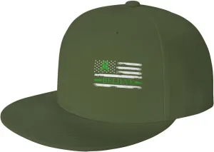 Bone Marrow Transplant Believe American Flag Green Ribbon Fashion Flat Cap Adujstable Men Women Baseball Caps Outdoor