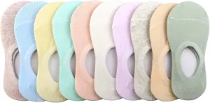 BOOPH 10 Pairs No Show Socks for Girls Boys Toddlers Anti-slip Low Cut Kids Socks 3-12 Years