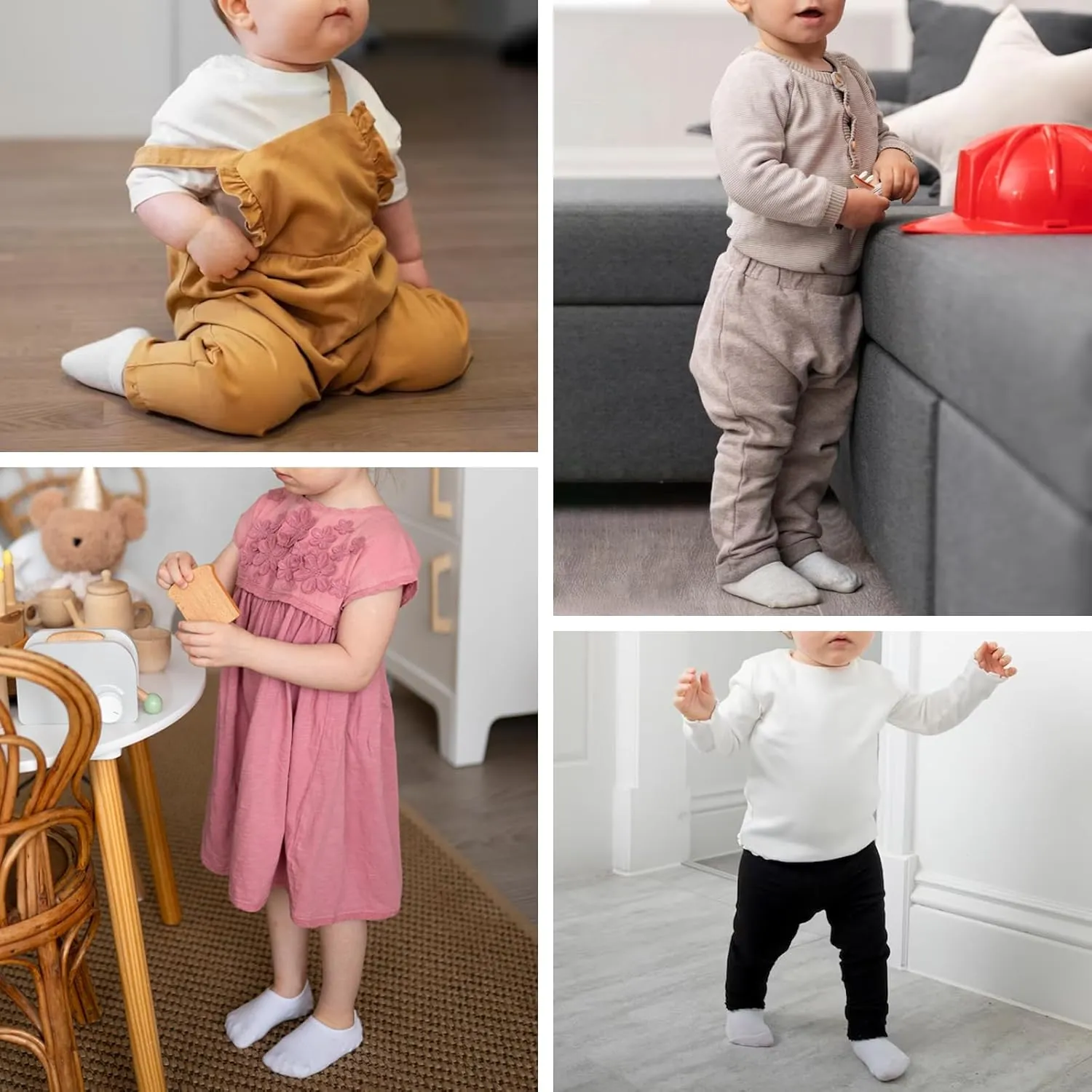BOOPH 10 Pairs No Show Socks for Girls Boys Toddlers Anti-slip Low Cut Kids Socks 3-12 Years