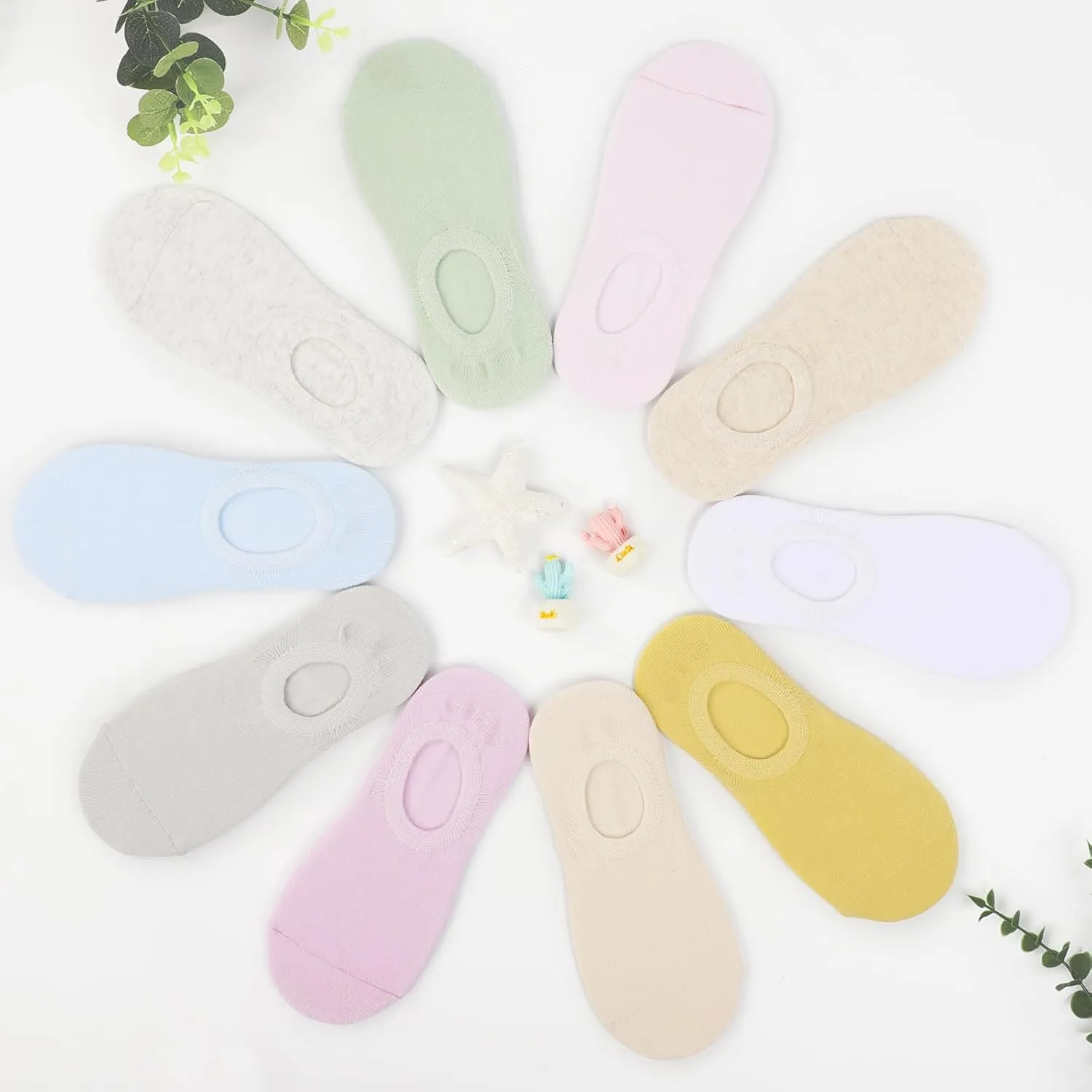 BOOPH 10 Pairs No Show Socks for Girls Boys Toddlers Anti-slip Low Cut Kids Socks 3-12 Years