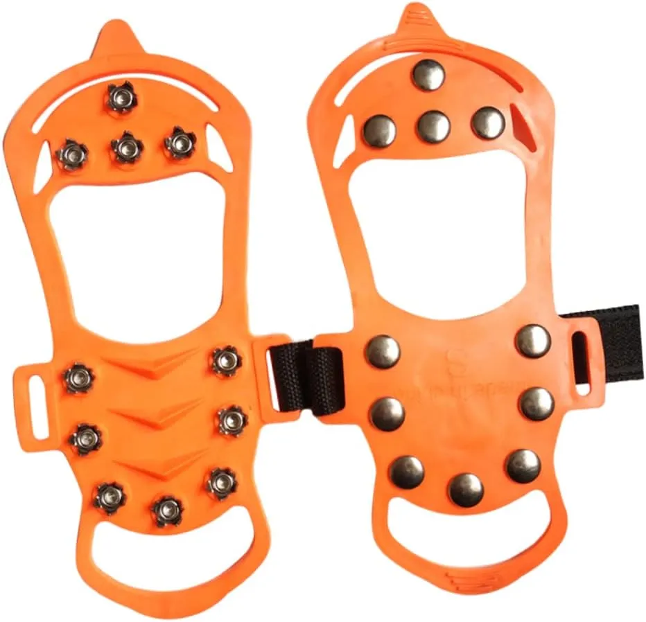 Boot Ice Grips Cleats Anti-Slip Hiking Shoe Covers Cleats Spikes for Winter Trails
