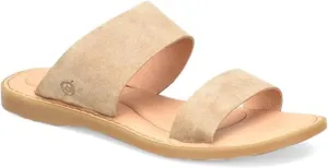 BORN Womens Padded Insole Leather Slide Sandals