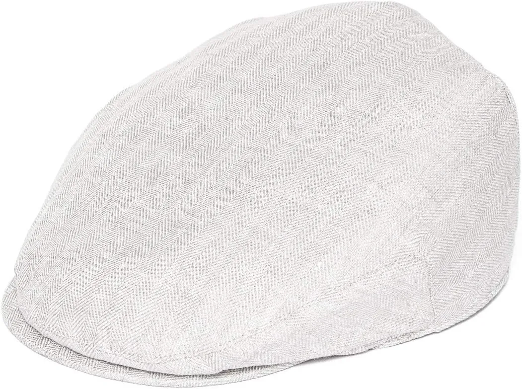 BOTVELA Men Linen Flat Ivy Breathable Summer Newsboy Hat