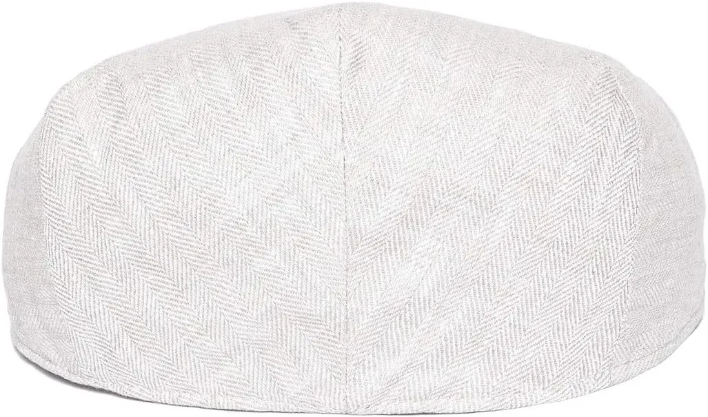 BOTVELA Men Linen Flat Ivy Breathable Summer Newsboy Hat