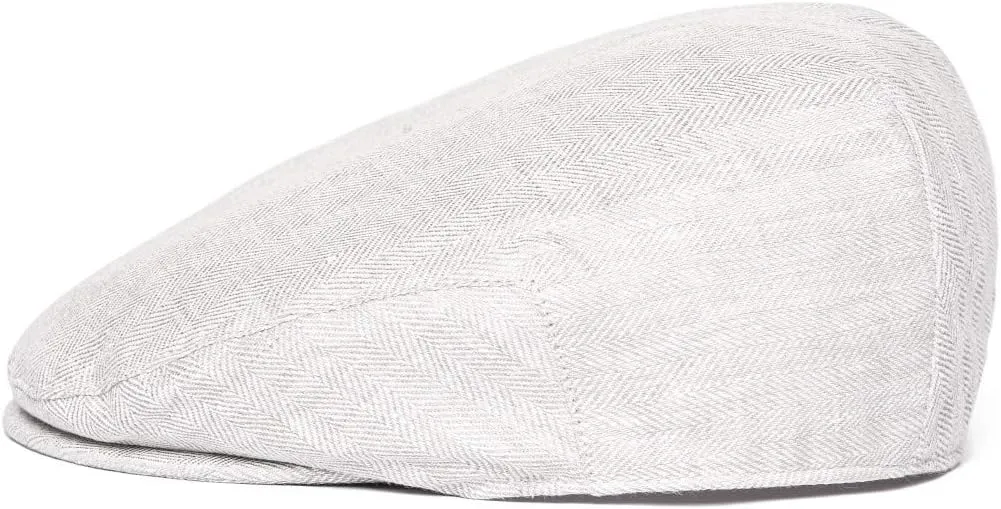 BOTVELA Men Linen Flat Ivy Breathable Summer Newsboy Hat