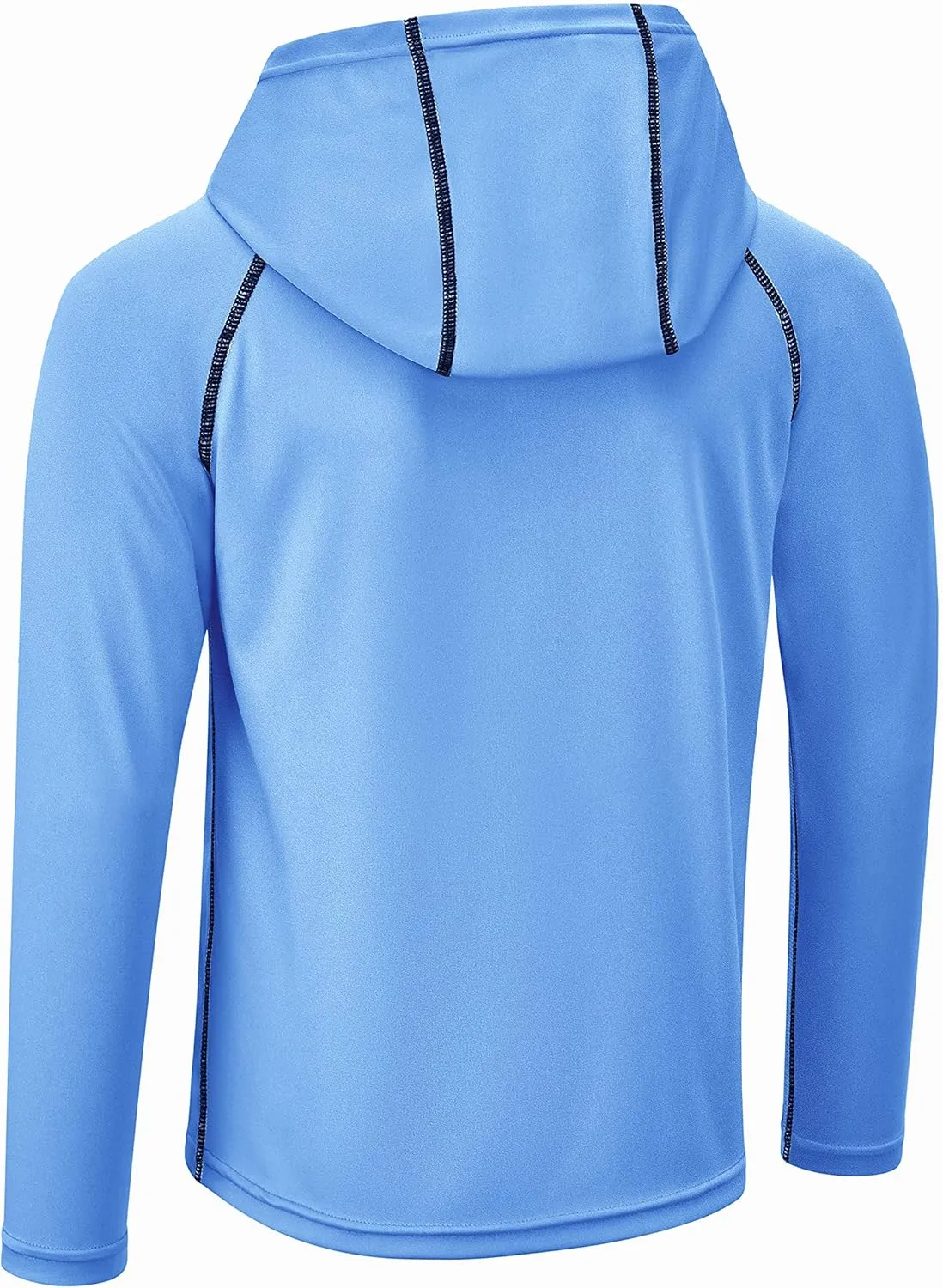 Boys Girls Hooded Sun Shirts UPF50  Long Sleeve Hoodies Quick Dry Rash Guard Swim Shirts Fishing Hiking Thumb Holes