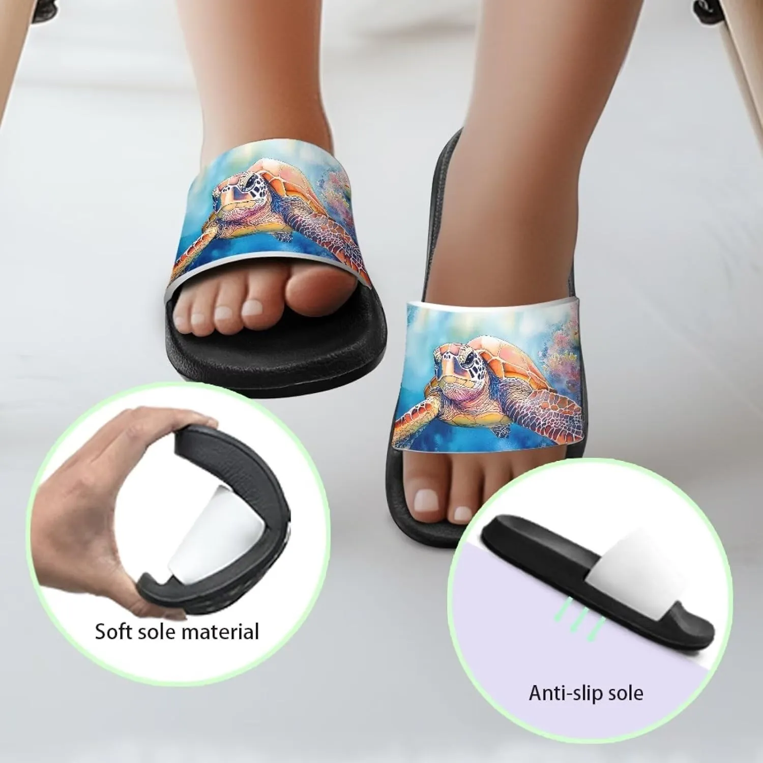 Boys Girls Slide Sandals Comfort Beach Pool Shower Slippers Indoor Outdoor Little Kid/Big Kid