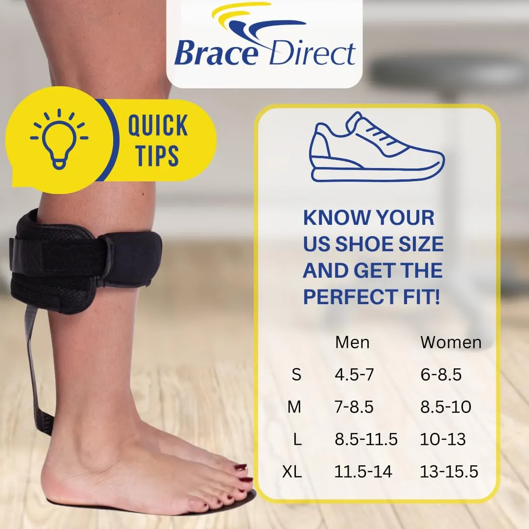 Brace Direct Carbon Fiber AFO – Lightweight Dynamic Ankle-Foot Orthosis for Foot Drop Support, Stroke, MS, CVA Gait Assistance, Right Medium (Men 7-8.5 / Women 8.5-10)