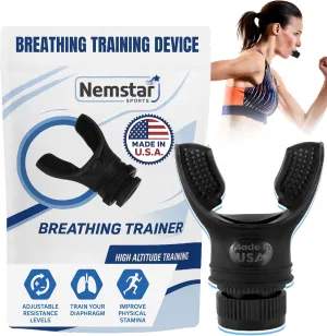Breathing Trainer Exercise Device - Respiratory Exerciser Device with Adjustable Valve - Exercise Diaphragm and Core Trainer Device o2 Trainer
