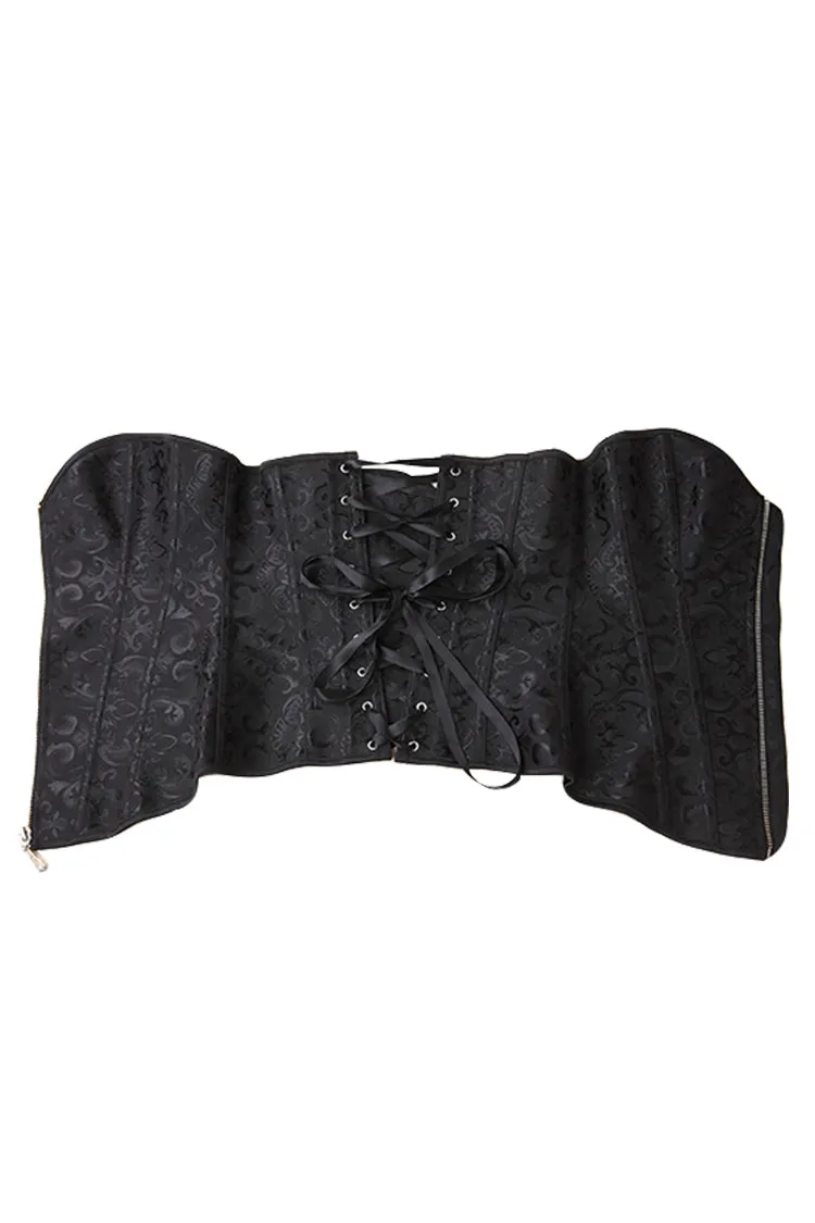 Bride Waist Training Corset Steel Boned Bustier Black White
