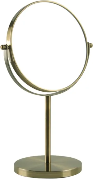 Bronze Tabletop Rotating Makeup Mirror, Double Sided Magnification Beauty Cosmetic Mirror, HD Standing Shaving Mirror, Vanity Mirror for Beauty Salon,7inch,1X